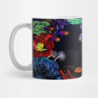 Colorful Coral & Fish Reef Art Mug